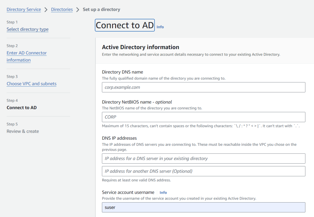 Connection of cloud services to Active Directory