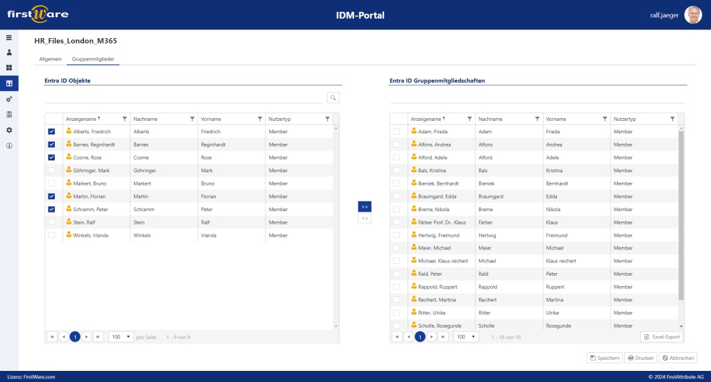 Entra ID Gruppenmitglieder verwalten mit dem IDM-Portal 5.1