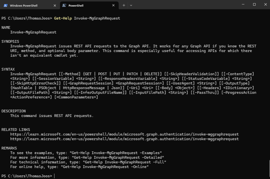 PowerShell-Migration zu Microsoft Graph API: Invoke-MgGraphRequest