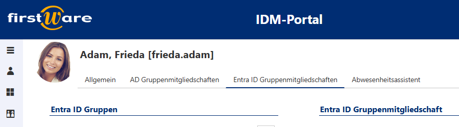 Verwaltung von Berechtigungsgruppen direkt am Benutzer Verwaltung von Berechtigungsgruppen direkt am Benutzer