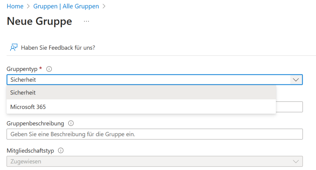 Gruppen erstellen in Entra ID Gruppen erstellen in Entra ID