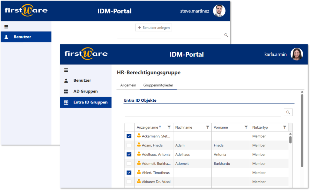 Verwaltung von Berechtigungsgruppen mit dem IDM-Portal Verwaltung von Berechtigungsgruppen mit dem IDM-Portal