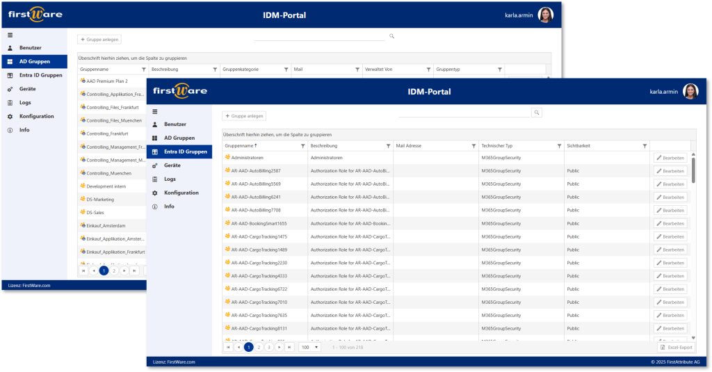 Gruppenverwaltung in Entra ID: Alle Gruppen in der Übersicht Gruppenverwaltung in Entra ID: Alle Gruppen in der Übersicht