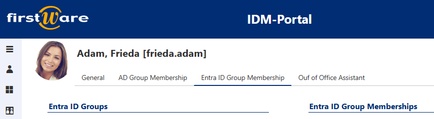 Management of authorization groups directly in the user profile Management of authorization groups directly in the user profile
