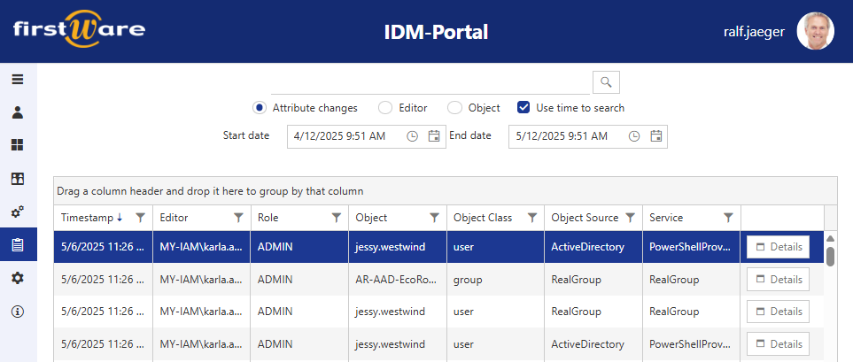 AD authorization audit: Accountability in IDM-Portal AD authorization audit: Accountability in IDM-Portal