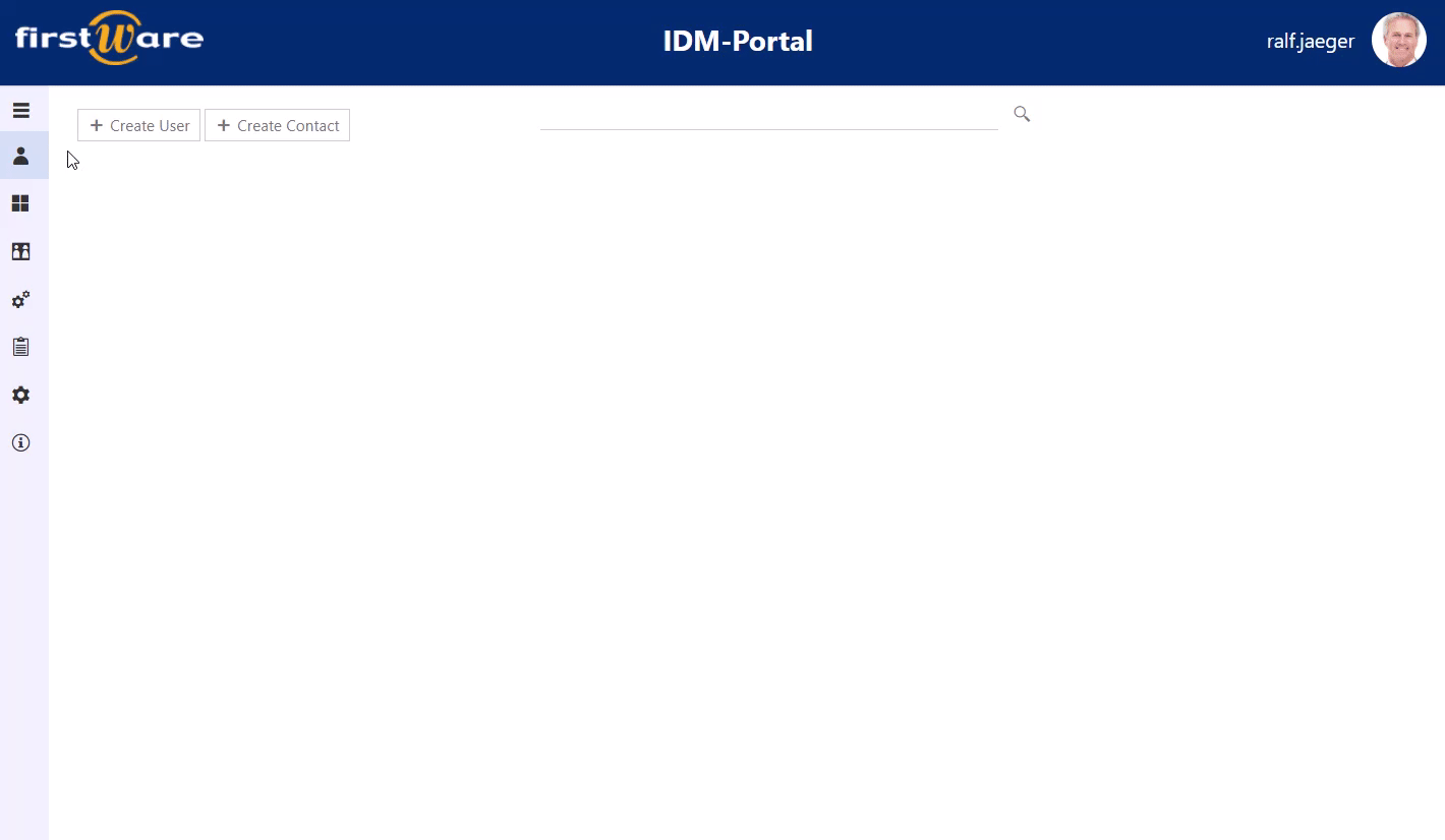 The IDM-Portal allows you to manage Entra ID groups and AD groups via a single interface. Guest accounts in Entra ID can also be created and maintained via the IDM-Portal.