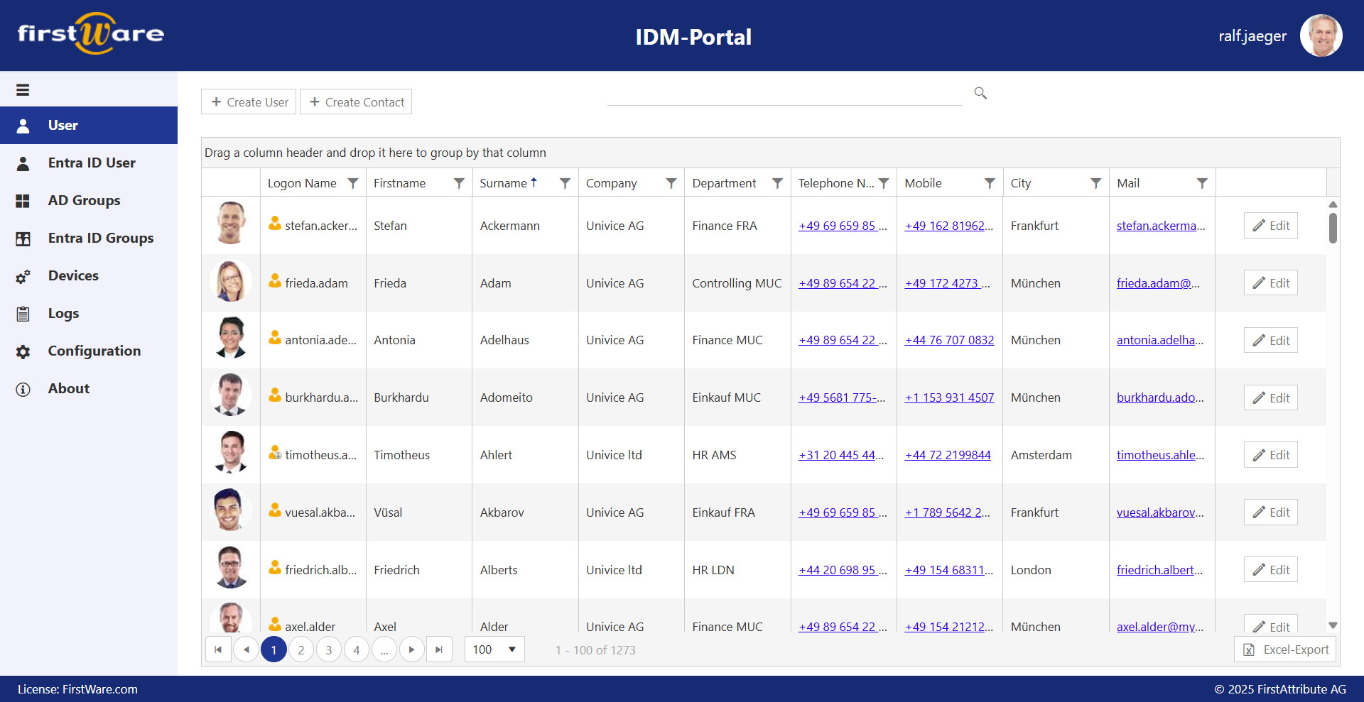 Complete Identity Overview with IDM-Portal