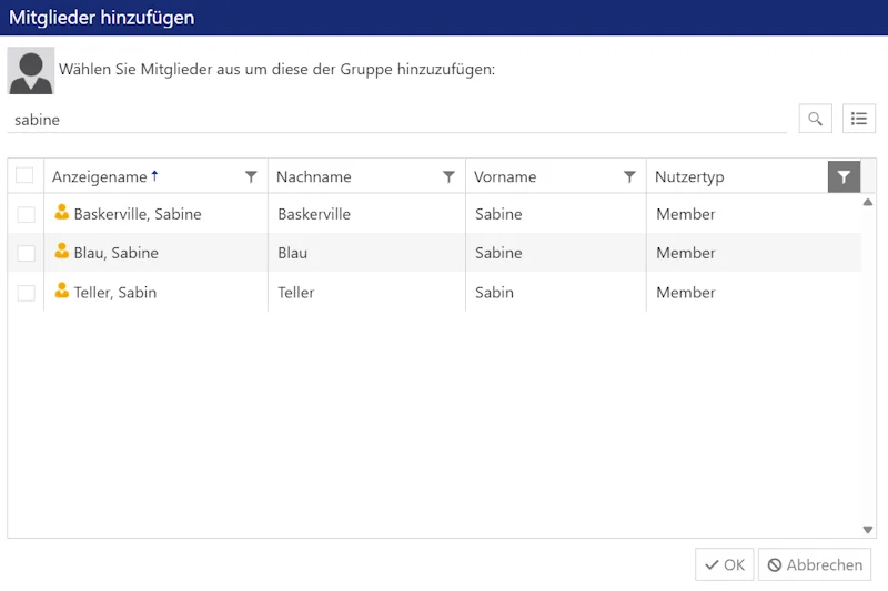 Management of permission groups in FirstWare IDM-Portal for employees and service accounts