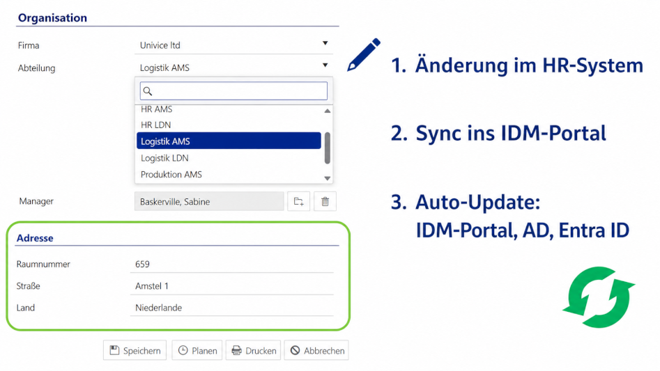 Entlastung-durch-automatisierte-Joiner-Mover-Leaver-Prozesse IAM für den öffentlichen Sektor: Automatisierte Joiner-Mover-Leaver-Prozesse im FirstWare IDM-Portal