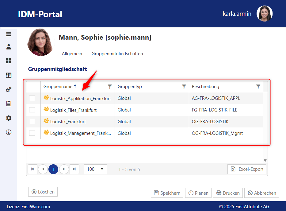 Automatische Gruppenmitgliedschaften im FirstWare IDM-Portal Automatisches Berechtigungsmanagement im FirstWare IDM-Portal